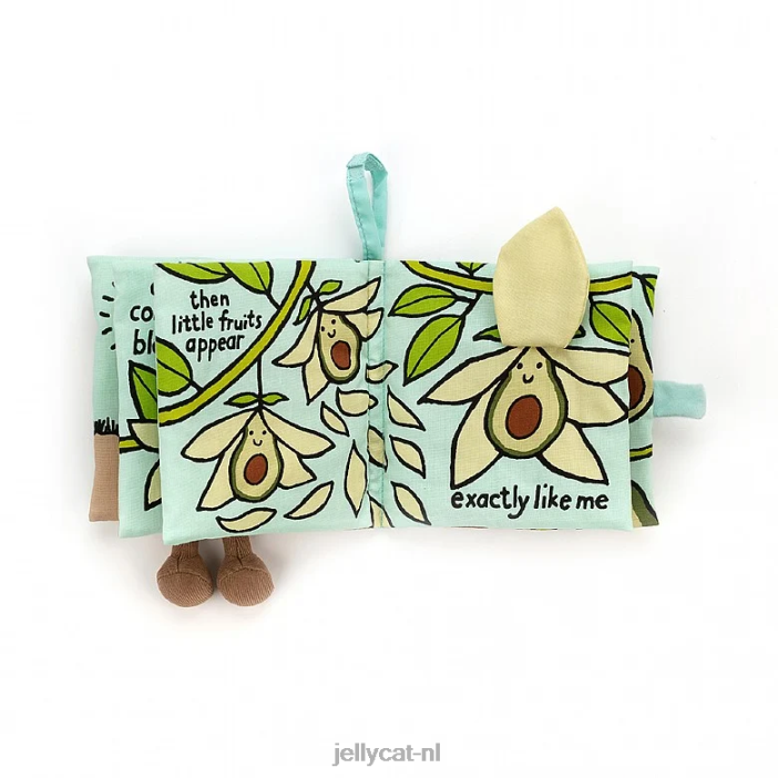 Jellycat Boek van avocadostof meerkleurig NJJ68764 boek