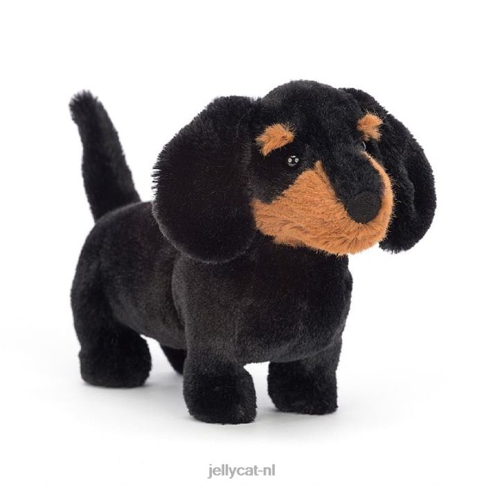 Jellycat Freddie worsthond zwart NJJ68721 speelgoed-