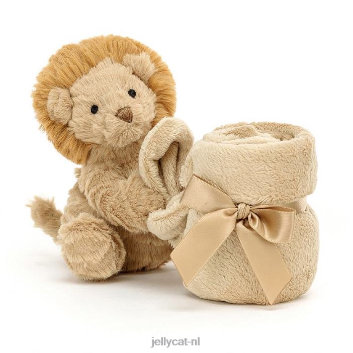 Jellycat Fuddlewuddle leeuw fopspeen geel NJJ68689 speelgoed-