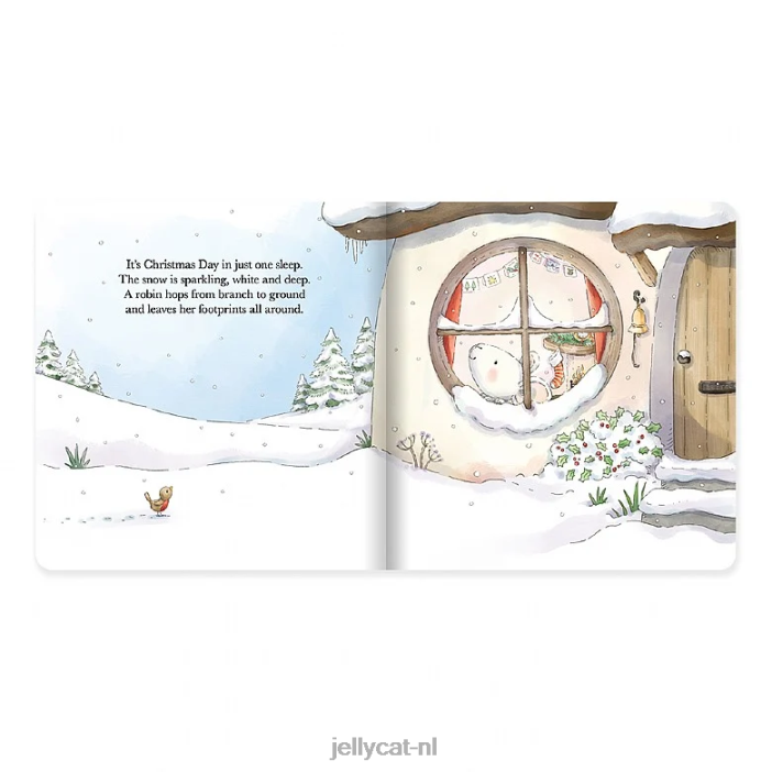 Jellycat Merry Mouse-boek en Merry Mouse-crème NJJ68278 boek