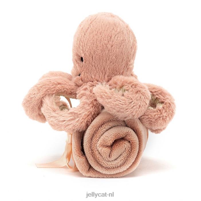 Jellycat Odell Octopus fopspeen abrikoos NJJ68768 speelgoed-
