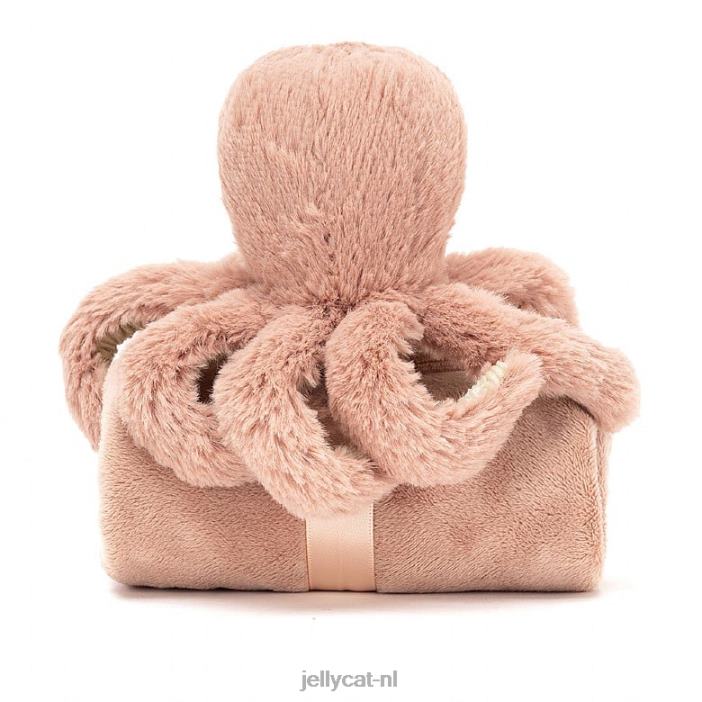 Jellycat Odell Octopus fopspeen abrikoos NJJ68768 speelgoed-