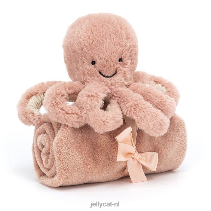 Jellycat Odell Octopus fopspeen abrikoos NJJ68768 speelgoed-