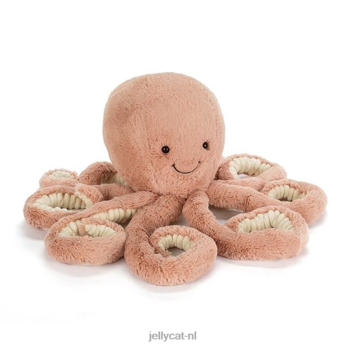 Jellycat Odell octopus abrikoos NJJ68459 speelgoed-