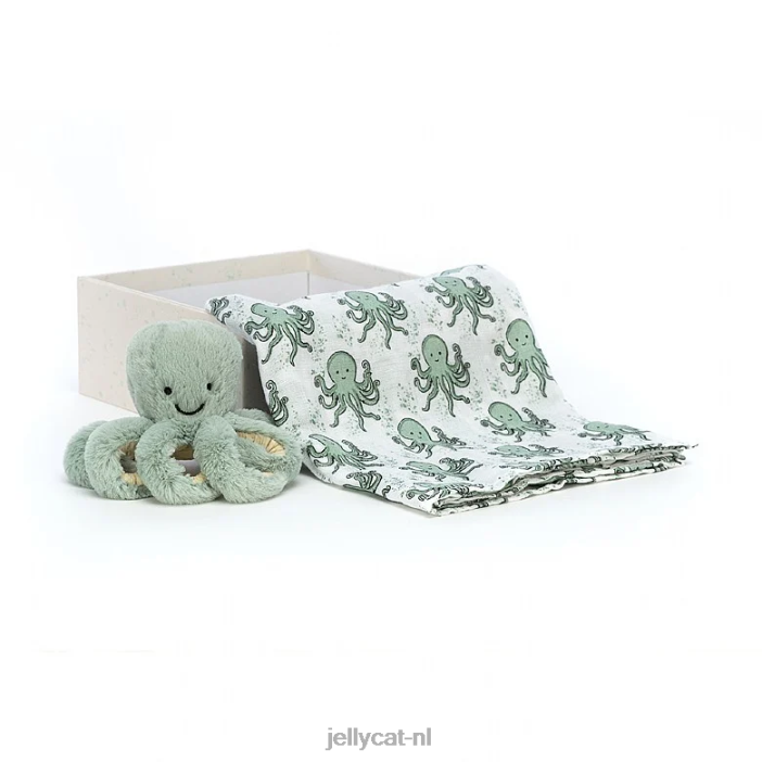 Jellycat Odyssey Octopus cadeauset groen NJJ68750 speelgoed-