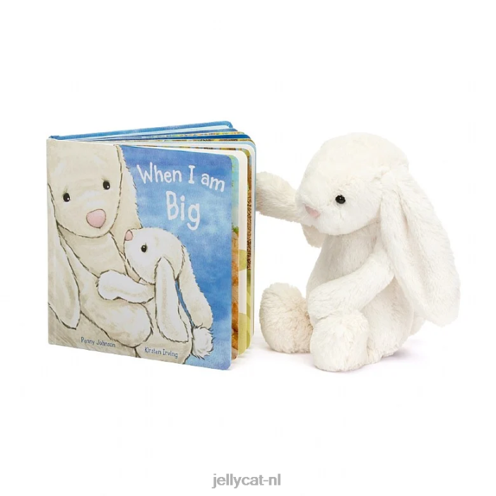 Jellycat When I Am Big Book en verlegen Bunny Cream NJJ68734 boek