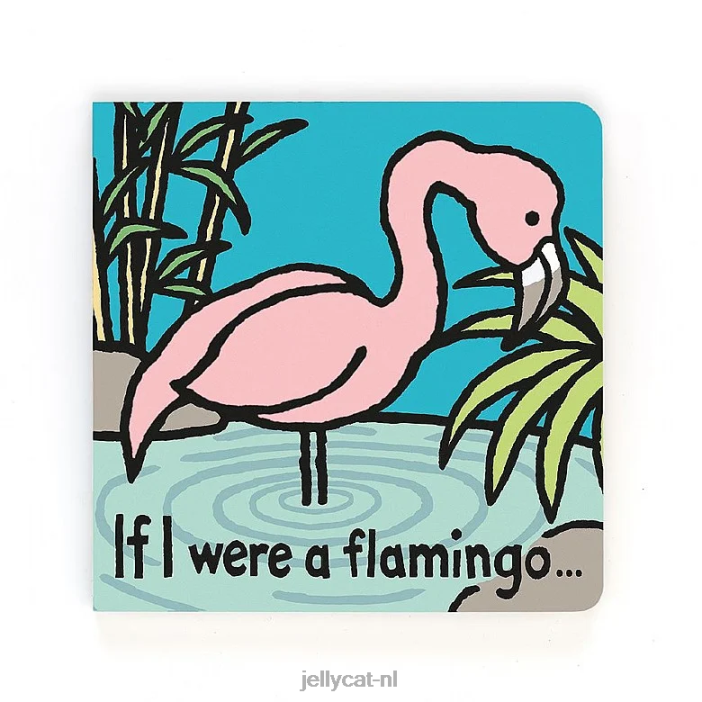 Jellycat als ik een flamingoboek was meerkleurig NJJ68788 boek