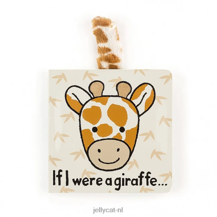 Jellycat als ik een giraffenboek was en een verlegen giraffenoranje NJJ68733 boek