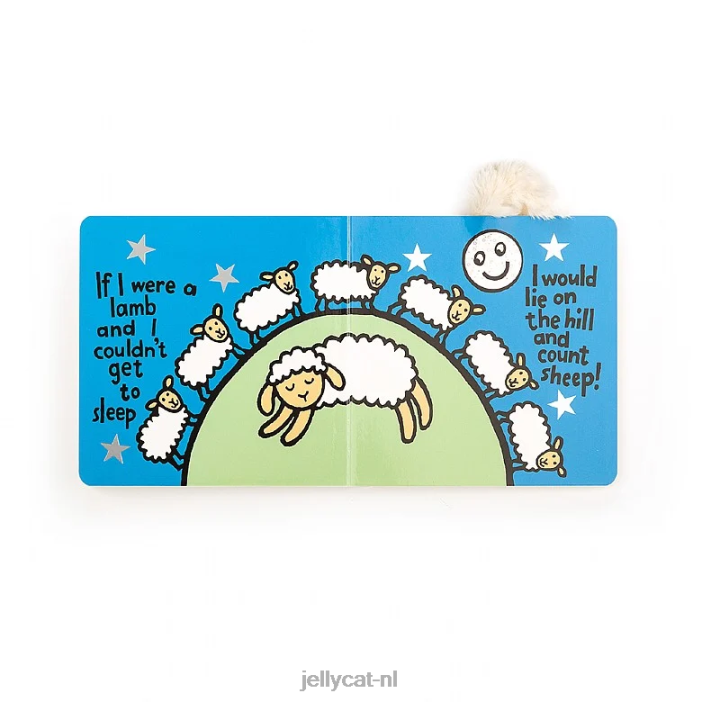 Jellycat als ik een lamsboek en een verlegen lamscrème was NJJ68735 boek