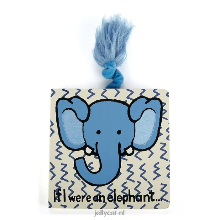 Jellycat als ik een olifant was boek meerkleurig NJJ68688 boek