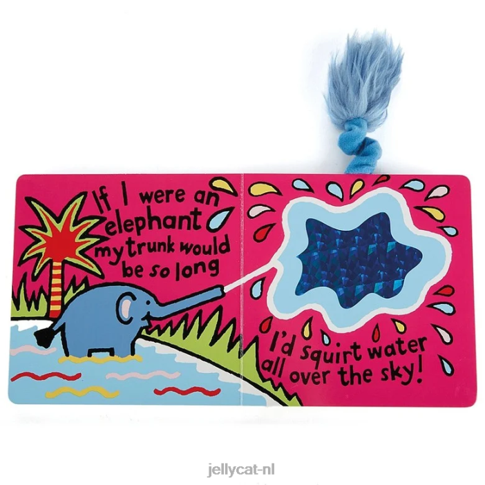 Jellycat als ik een olifant was boek meerkleurig NJJ68688 boek