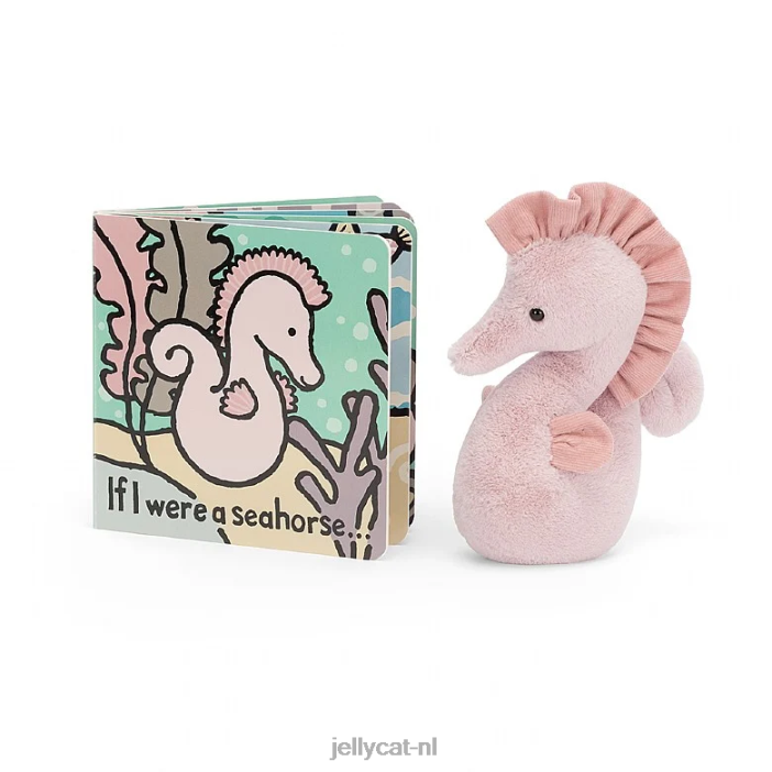 Jellycat als ik een zeepaardje was boek en sienna zeepaardje zilver NJJ68762 boek