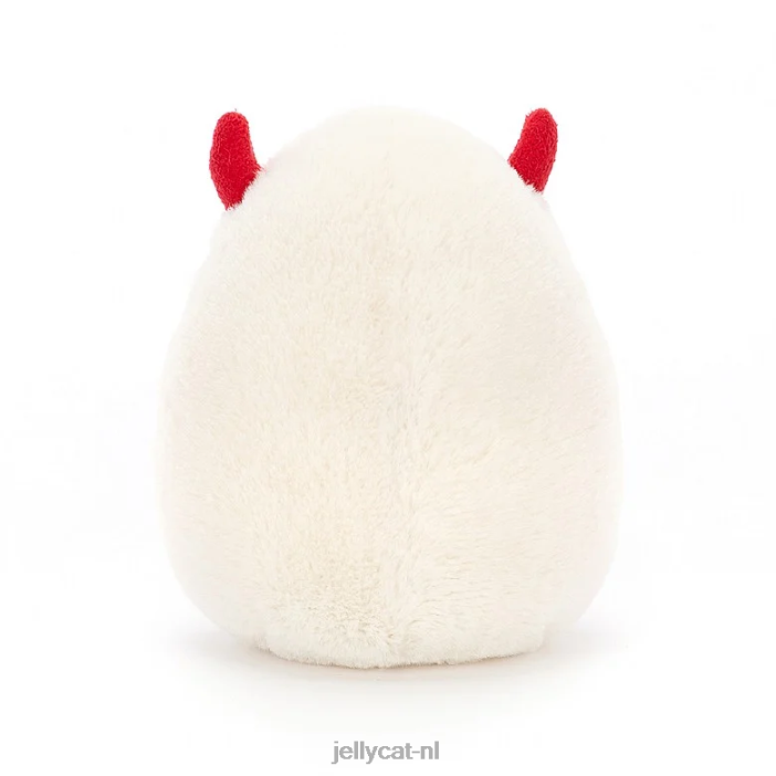 Jellycat amusant gekookt ei chic wit en geel NJJ6855 speelgoed-
