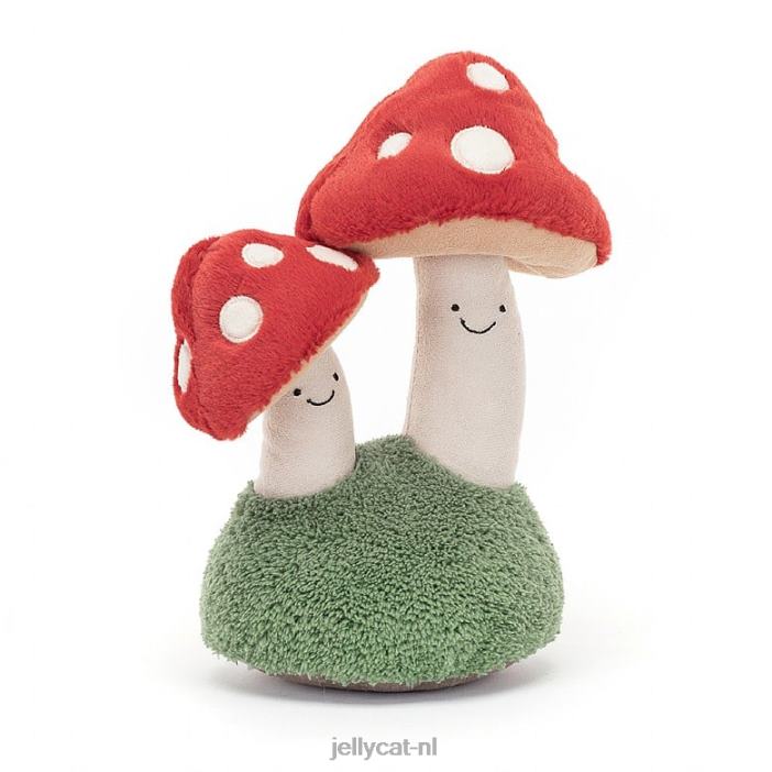 Jellycat amusant paar paddenstoeltjes veelkleurig NJJ68604 speelgoed-