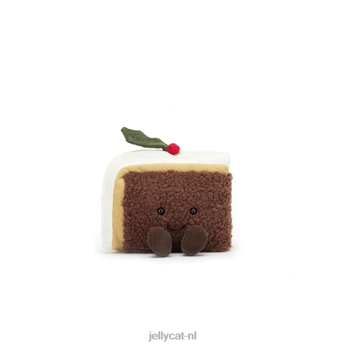 Jellycat amusant stuk kersttaart meerkleurig NJJ68199 speelgoed-