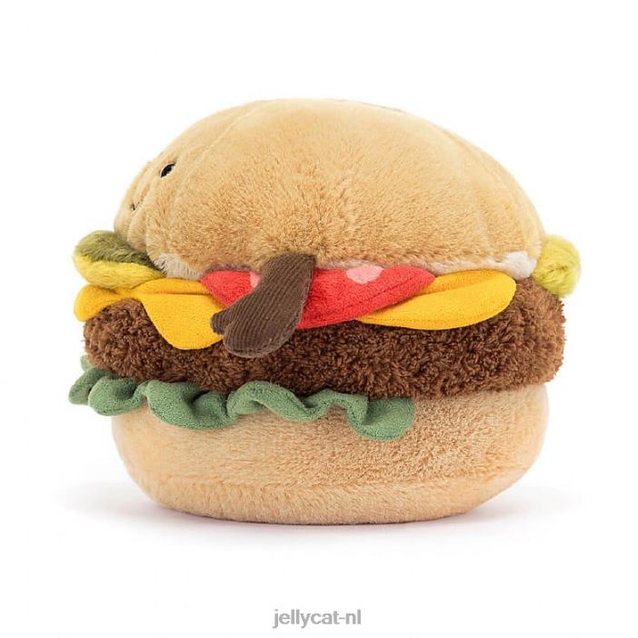 Jellycat amusante burger meerkleurig NJJ6888 speelgoed-