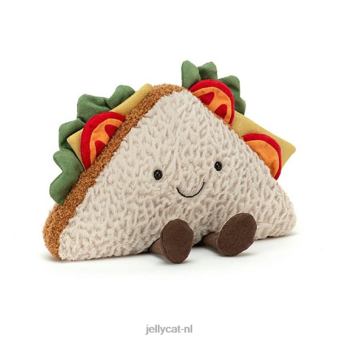 Jellycat amusante sandwich beige NJJ68164 speelgoed-
