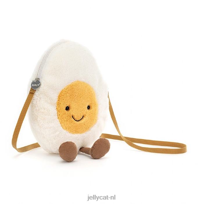 Jellycat amusante vrolijke gekookte eierzakcrème NJJ6899 tas