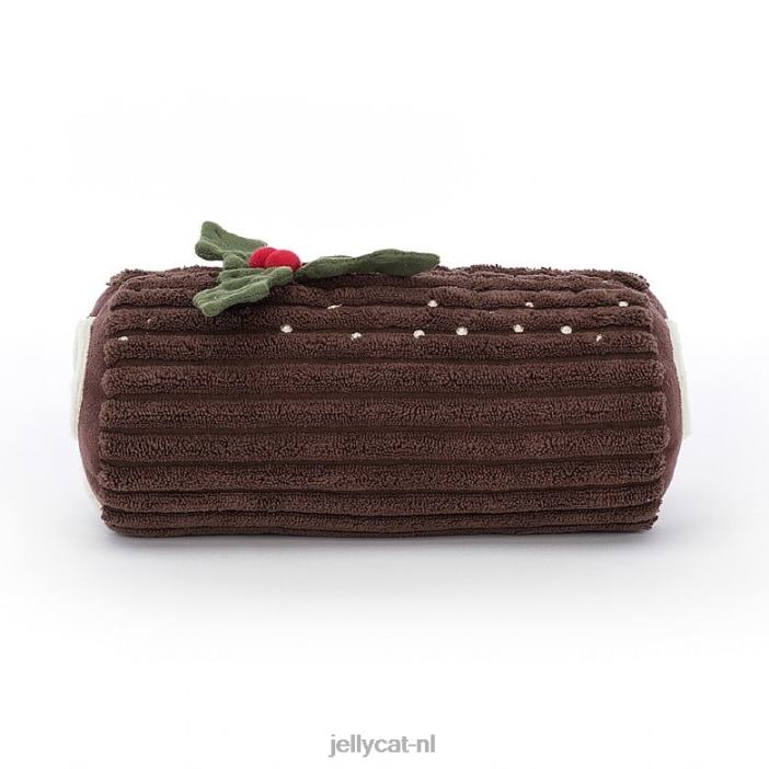 Jellycat amusante yule log bruin NJJ6838 speelgoed-