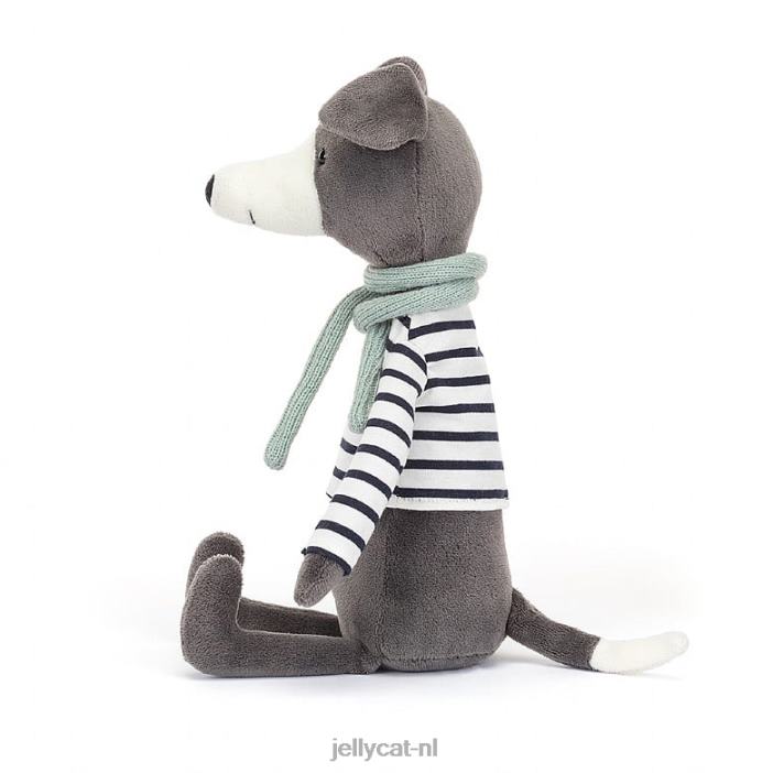 Jellycat beatnik buddy whippit grijs NJJ68117 speelgoed-