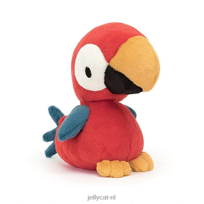Jellycat bodacious snavelpapegaai rood NJJ68252 speelgoed-