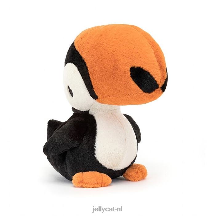 Jellycat bodacious snaveltoekan zwart en wit NJJ68275 speelgoed-