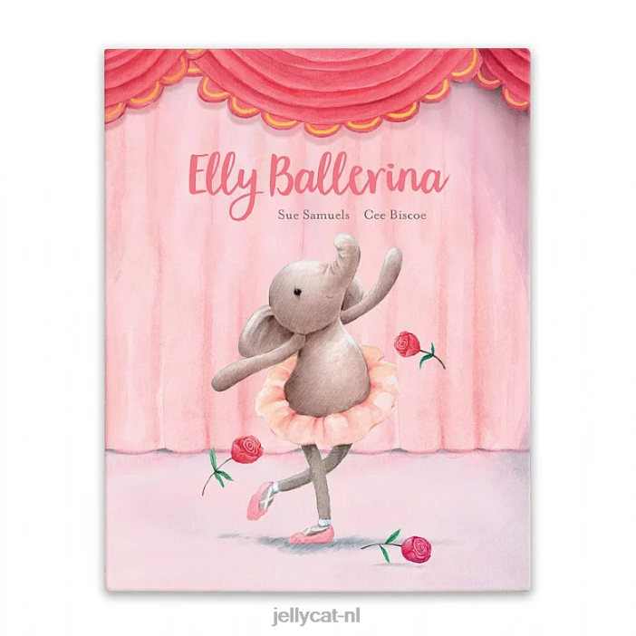 Jellycat elly ballerinaboek en dansende dartey olifant grijs NJJ68691 boek