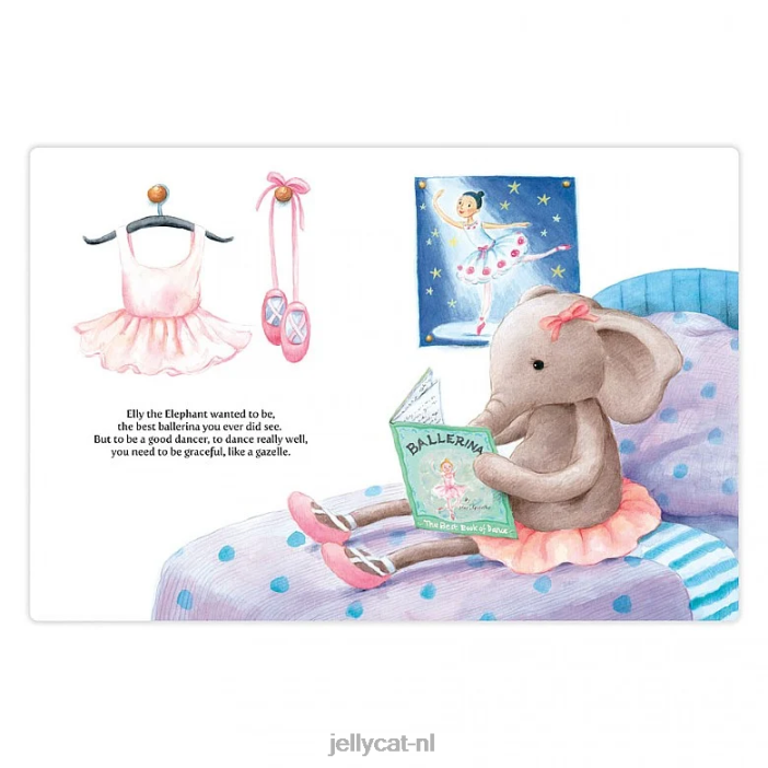 Jellycat elly ballerinaboek meerkleurig NJJ68703 boek