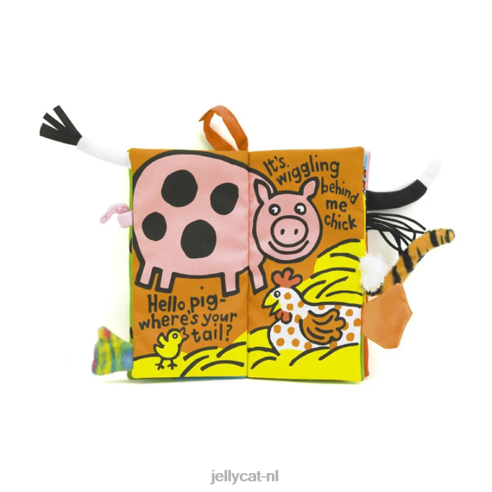 Jellycat farm tails boek meerkleurig NJJ68757 boek