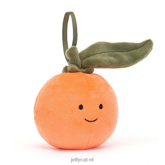 Jellycat feestelijke dwaasheid clementine sinaasappel NJJ6863 speelgoed-