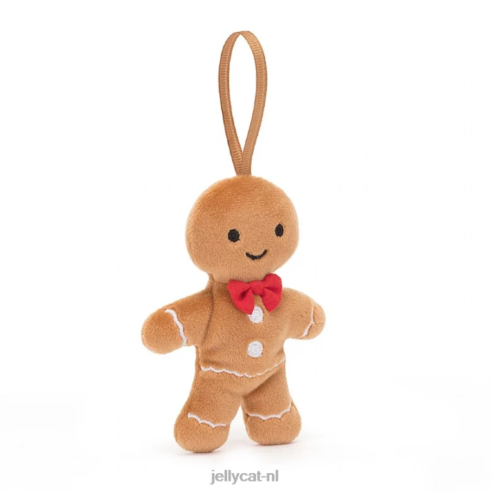 Jellycat feestelijke dwaasheid peperkoek fred beige NJJ68671 speelgoed-