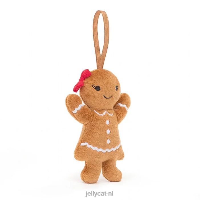 Jellycat feestelijke folly peperkoek robijnbeige NJJ68627 speelgoed-