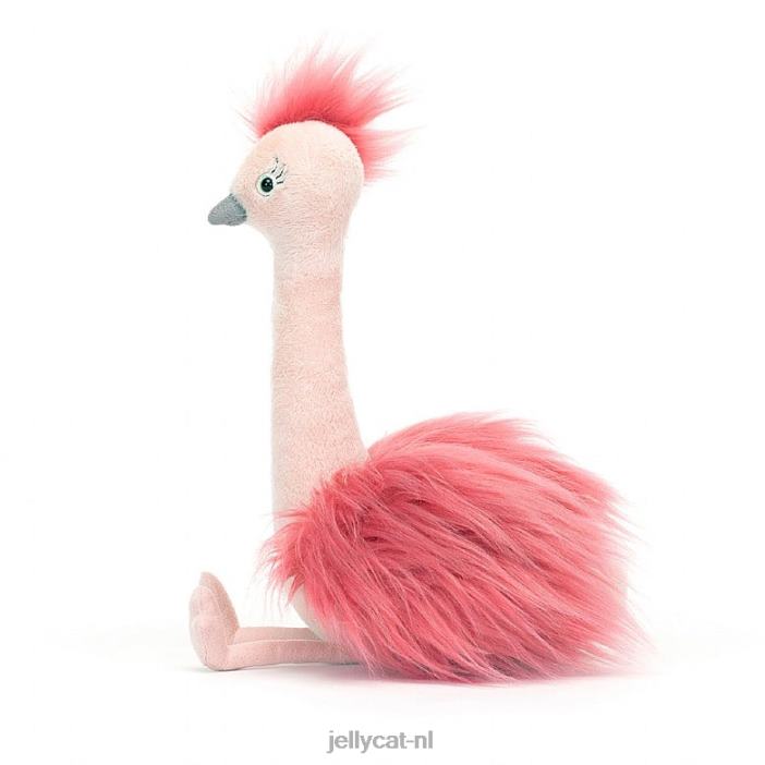 Jellycat fou fou struisvogelroze NJJ68321 speelgoed-