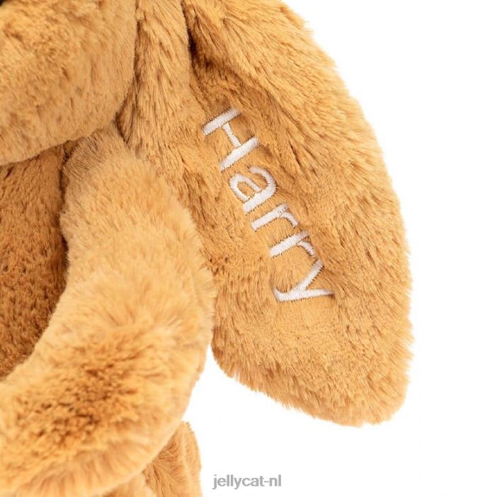 Jellycat gepersonaliseerd verlegen en konijntje medium goud NJJ68214 speelgoed-