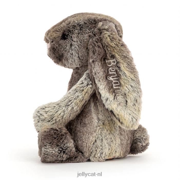 Jellycat gepersonaliseerd verlegen katoenstaartkonijntje middengrijs NJJ68478 speelgoed-