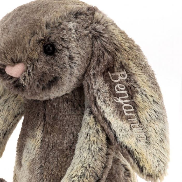 Jellycat gepersonaliseerd verlegen katoenstaartkonijntje middengrijs NJJ68478 speelgoed-