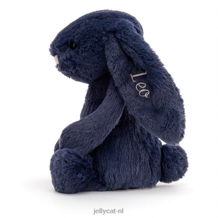 Jellycat gepersonaliseerd verlegen konijntje medium marineblauw NJJ68242 speelgoed-