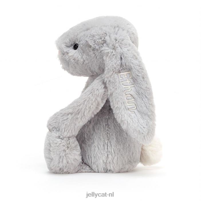 Jellycat gepersonaliseerd verlegen konijntje medium zilver NJJ68273 speelgoed-
