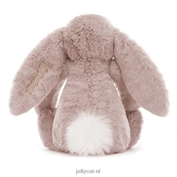 Jellycat gepersonaliseerd verlegen luxe konijntje rosa middelroze NJJ68155 speelgoed-