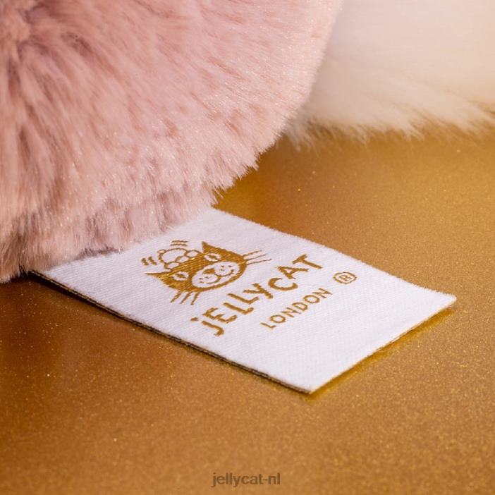 Jellycat gepersonaliseerd verlegen luxe konijntje rosa middelroze NJJ68155 speelgoed-