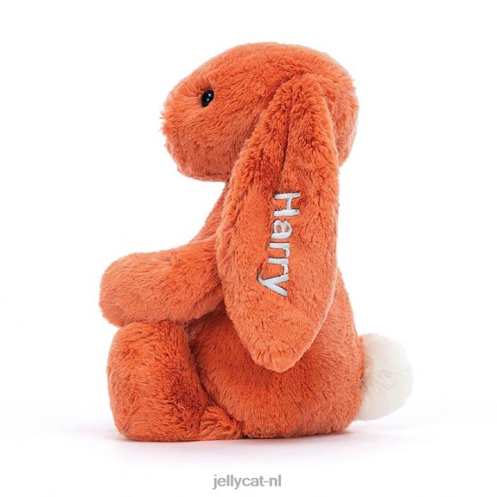 Jellycat gepersonaliseerd verlegen mandarijn konijntje medium oranje NJJ68502 speelgoed-