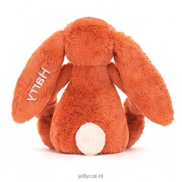 Jellycat gepersonaliseerd verlegen mandarijn konijntje medium oranje NJJ68502 speelgoed-
