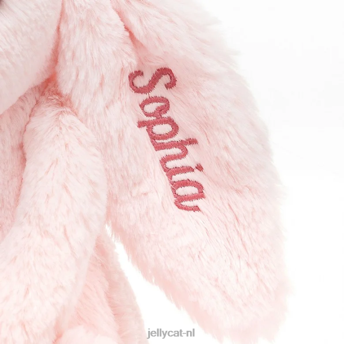 Jellycat gepersonaliseerd verlegen roze konijntje medium babyroze NJJ6848 speelgoed-