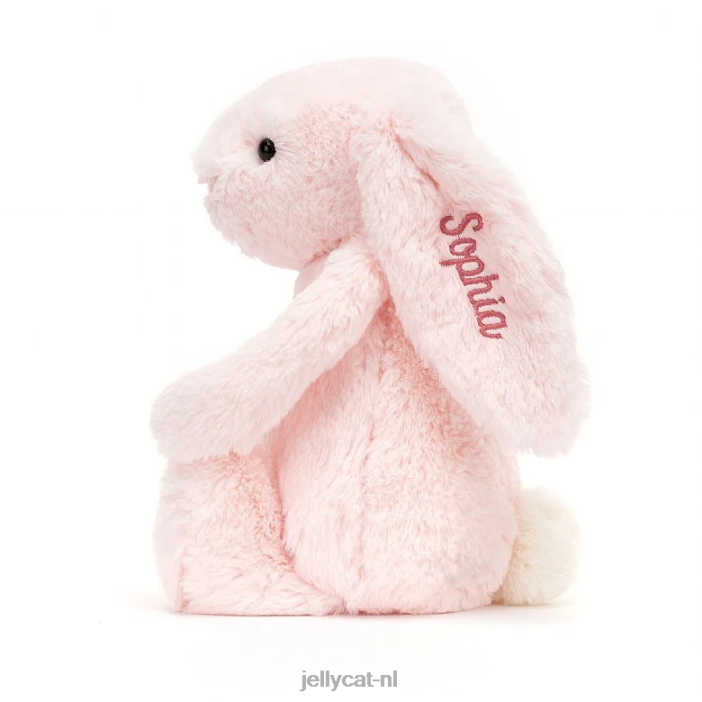 Jellycat gepersonaliseerd verlegen roze konijntje medium babyroze NJJ6848 speelgoed-