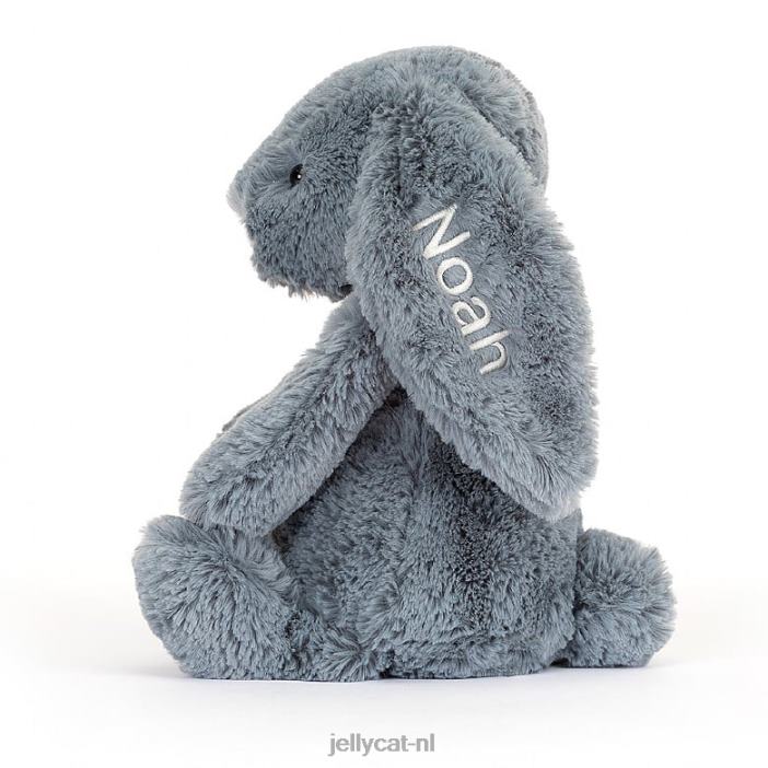 Jellycat gepersonaliseerd verlegen schemerig konijntje middenblauw NJJ6891 speelgoed-