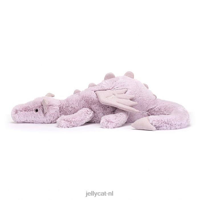 Jellycat gepersonaliseerde lavendeldraak enorme lila NJJ68456 speelgoed-