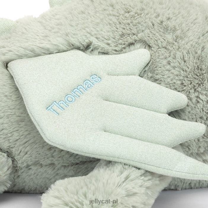 Jellycat gepersonaliseerde salie draak enorm lichtgroen NJJ68646 speelgoed-