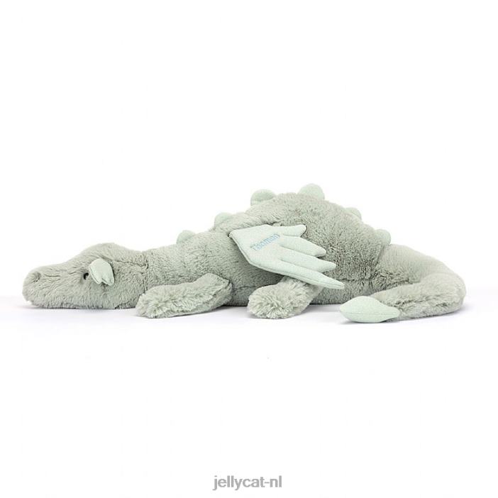 Jellycat gepersonaliseerde salie draak enorm lichtgroen NJJ68646 speelgoed-