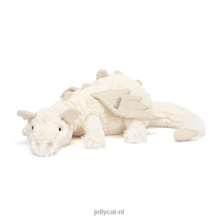 Jellycat gepersonaliseerde sneeuwdraak enorm wit NJJ68570 speelgoed-