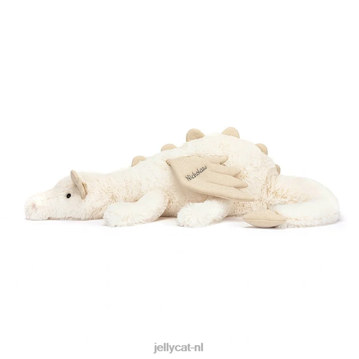 Jellycat gepersonaliseerde sneeuwdraak enorm wit NJJ68570 speelgoed-